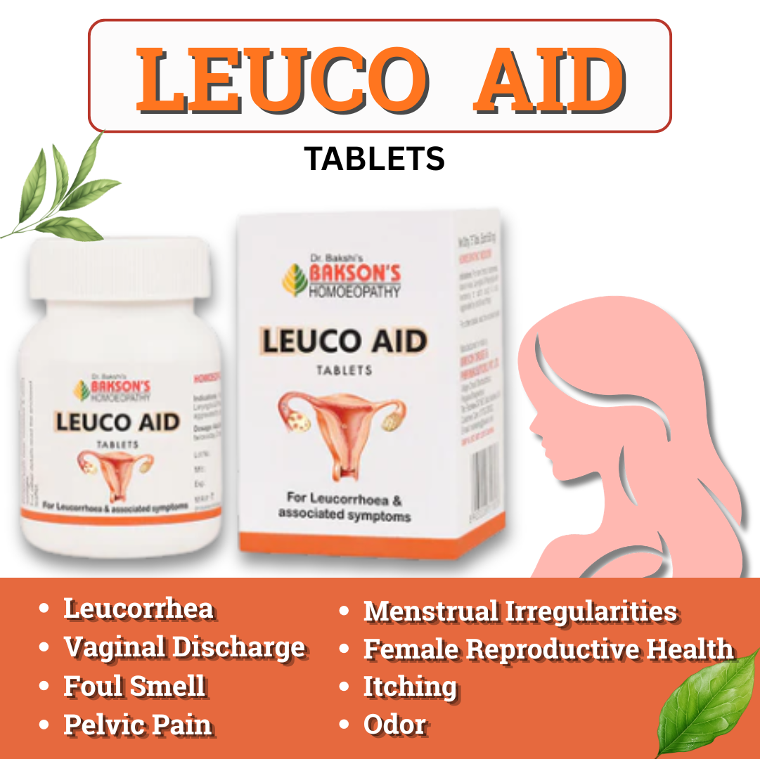 Leuco Aid 41 gm – Pack of 75 Tablets | relief from leucorrhea, pelvic pain