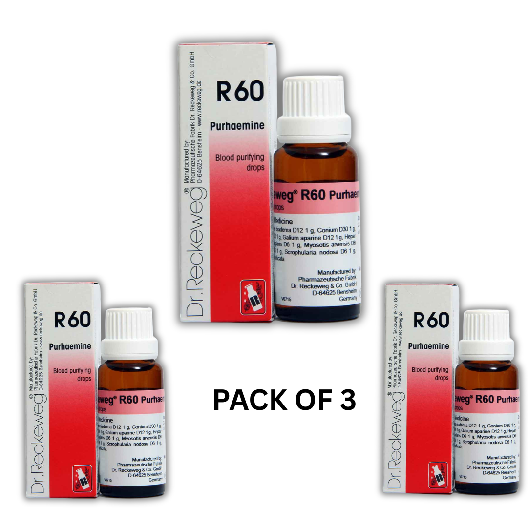 Dr. Reckeweg R60 Blood Purifier Drop | 22 ML | Support blood purification and skin health |  PACK OF 3