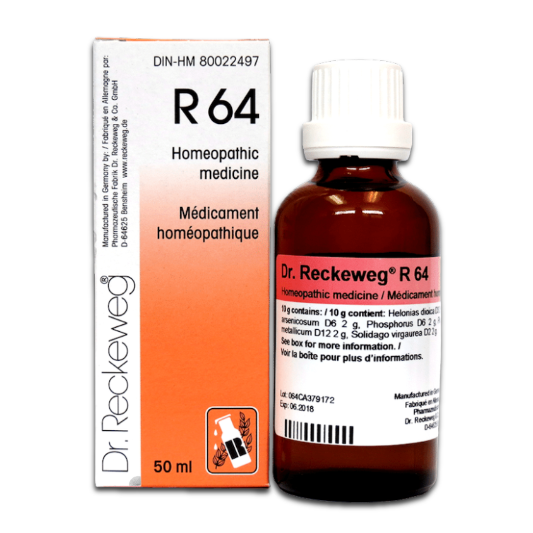 Dr. Reckeweg R64 Albuminuria Drop 22 ML |  PACK OF 2 | helps manage back pain, and reduces discomfort in the kidney area