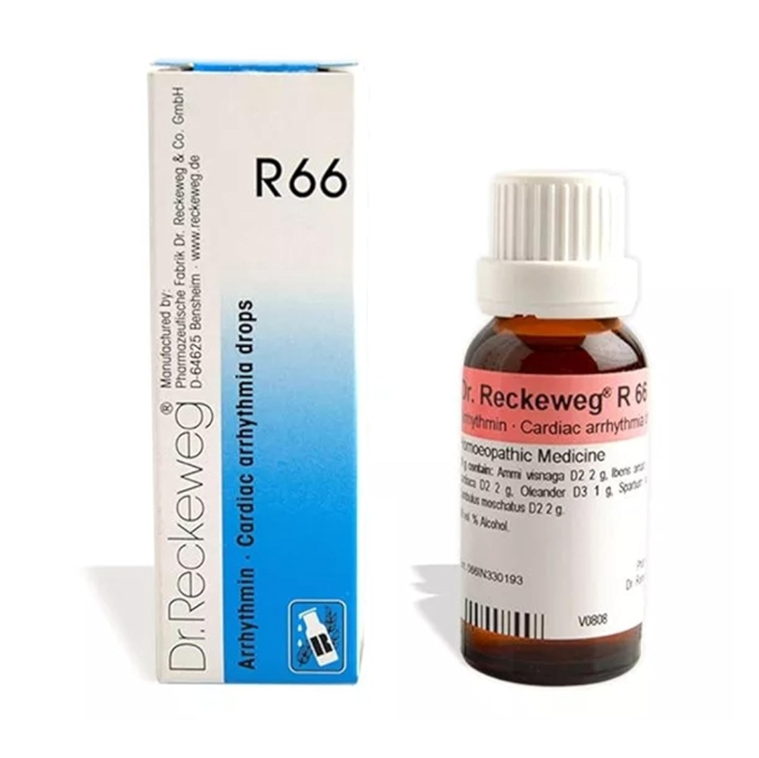 Dr. Reckeweg R66 Cardiac Arrhythmia Drop 22 ml | PACK OF 2 | improve coronary blood flow and oxygen supply to the heart