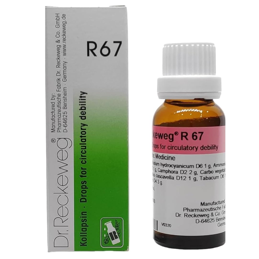 Dr. Reckeweg R67 Circulatory Debility Drop 22 ml| PACK OF 2| Helps in blood circulation