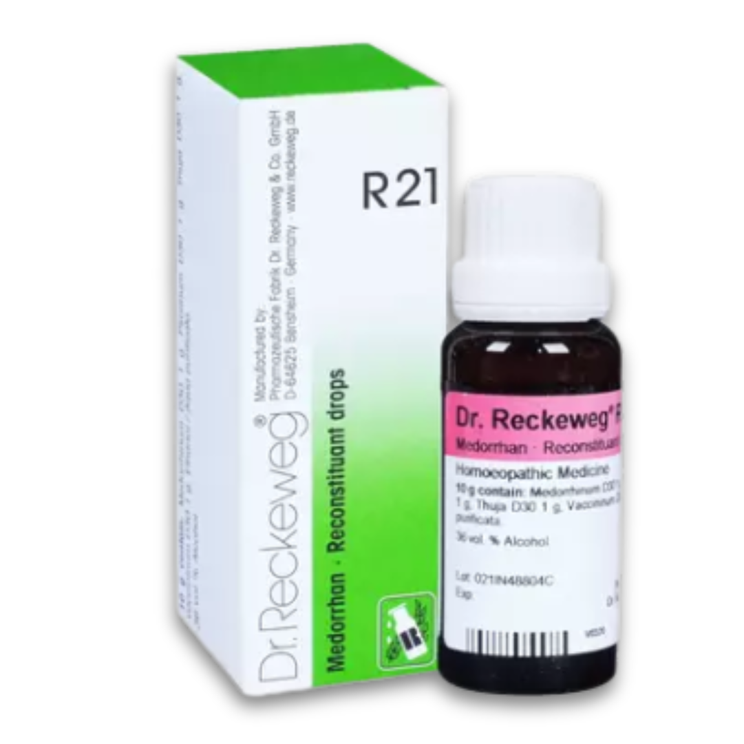 Dr. Reckeweg R21 Reconstituant Drop 22 ml | PACK OF 2 | relief to skin showing redness and spotting