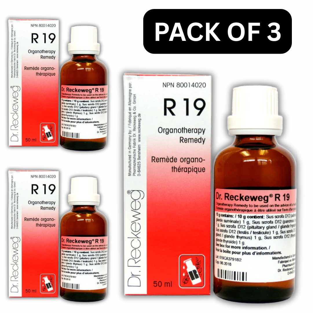 Dr. Reckeweg R19 Glandular Drops 22 ml |  Pack of 3 | supporting mental wellness|