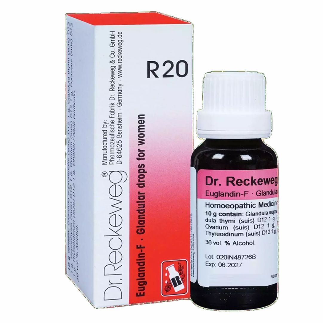 Dr. Reckeweg R20 Glandular Drops for Women Drop 22 ml | PACK OF 3| help balance endocrine secretions which can be disturbed by stress