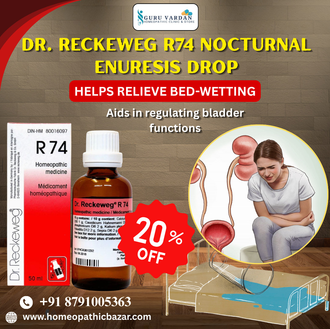 Dr. Reckeweg R74 Nocturnal Enuresis Drop 22 ml | Pack of 3| Helps relieve bed-wetting