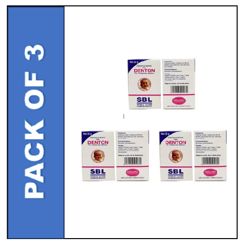 SBL Denton Tablet | 25 GM | PACK OF 3 | For trouble free dentition