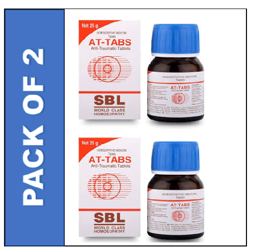 SBL AT-Tabs Ant- Traumatic Tablet | 25 GM | PACK OF 2 | HELPS TO CONDITION INJURY AND ACCIDENT TRAUMA.