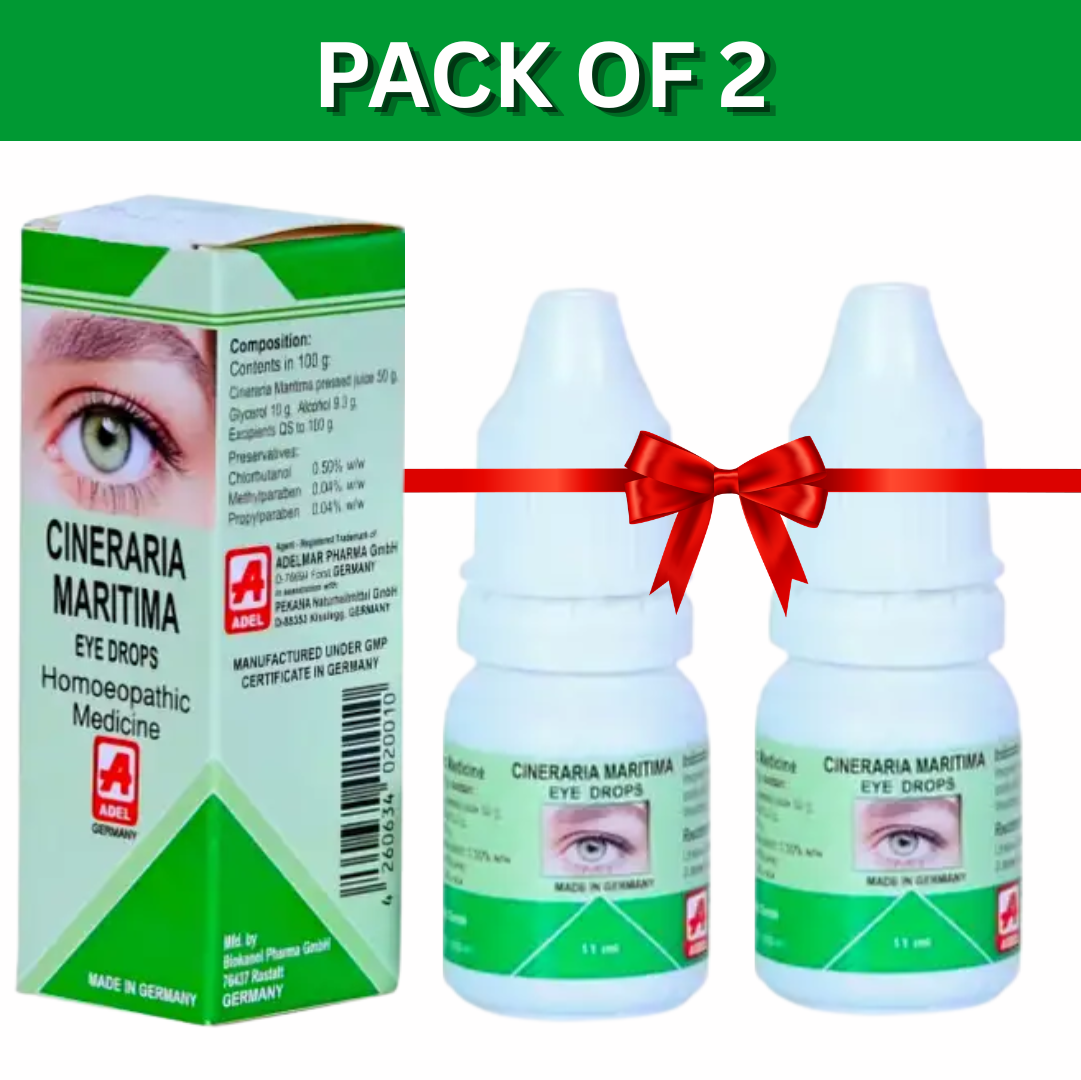 Adel Cineraria Maritima Eye Drop 11 ML | PACK OF 2 | May help with eye discomforts associated with prolonged screen use