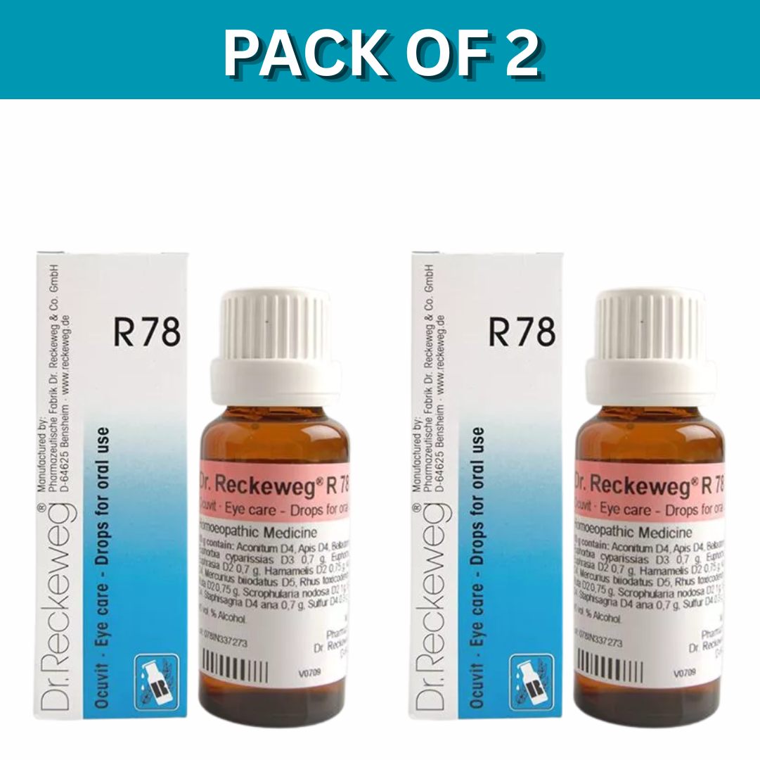 Dr. Reckeweg R78 Eye Care Drop 22 ML | Pack of 2 | Relieves eye pain and discomfort