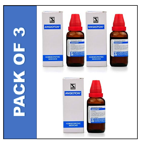 Dr. Willmar Schwabes Angioton Drops | 30 ML | PACK OF 3 | Supports Circulatory Health.