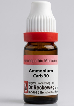 Dr. Reckeweg Ammonium Carb 30 CH | 11 ML | GERMAN | Good for circulatory health.